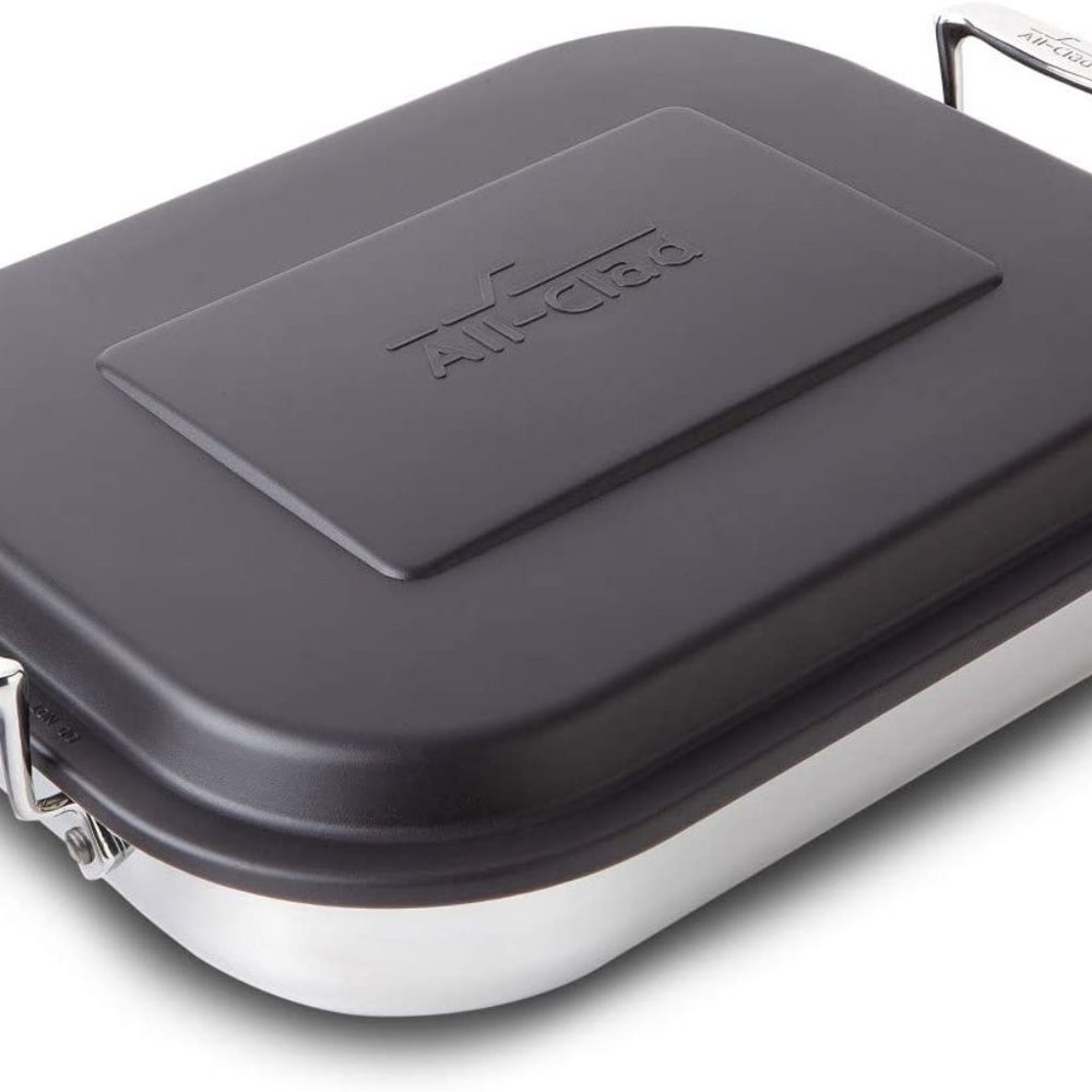 All-Clad E9019964 Stainless Steel Lasagna Pan Cookware, 15-Inches, Silver